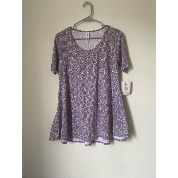 LuLaRoe Size XS Perfect T Purple and Pink Aztec Shirt NEW - Picture 1 of 5